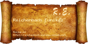 Reichenbach Euniké névjegykártya